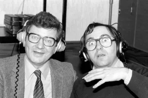 Richard Baker (Left) with London Cabbie Mastermind'Fred Housego