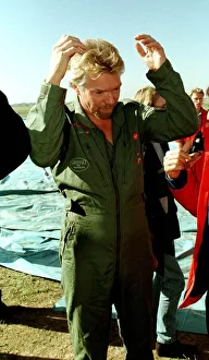 Millionaire Prints: Richard Branson 10 December 1997 Richard Branson Millionaire entrepreneur holds his hands