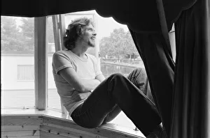 Richard Branson, 28 year old mastermind behind Virgin Music company. Relaxing on his boat