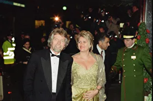 Greeting Prints: Richard Branson and his (2nd) wife Joan Templeman attend a Gala Dinner at Harrods held by