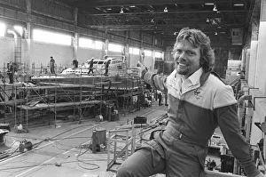 01428 Prints: RICHARD BRANSON WITH THE ATLANTIC CHALLENGER II 27 / 03 / 1986
