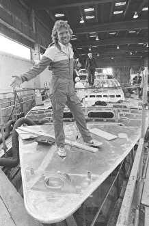 01428 Prints: RICHARD BRANSON WITH THE ATLANTIC CHALLENGER II 27 / 03 / 1986