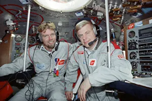 Business Prints: Richard Branson and co-pilot Per Lindstrand pictured in Southern Japan