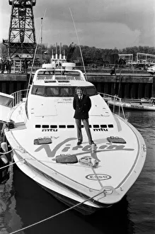 Richard Branson launches the Virgin Atlantic Challenger II. Lowestoft, Suffolk