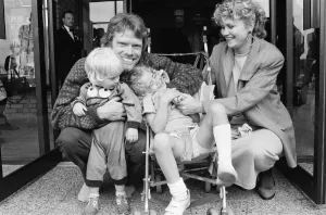 Emotional Prints: Richard Branson pictured safely re-united with his girlfriend Joan Templeman