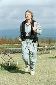 01269 Collection: Richard Branson pictured in Southern Japan, hoping to make the 6200 mile trip to America