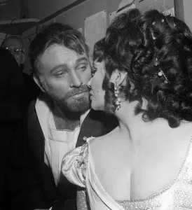 Richard Burton actor and Elizabeth Taylor in a play at The Oxford University Dramatic