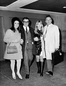 Richard Burton with Elizabeth Taylor Peter Sellers and Britt Ekland
