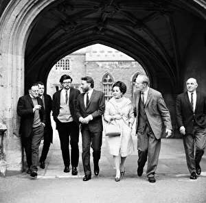 Richard Burton and Elizabeth Taylor visiting Merton College, Oxford