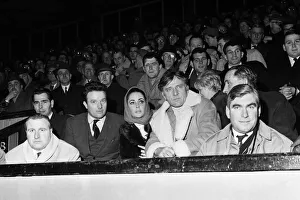 Richard Burton and Elizabeth Taylor watching a Rugby Match. 15th January 1965