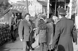 Richard Burton filming: Under Milk Wood on location at Fishguard, South Wales