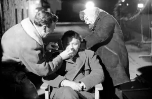 Richard Burton filming: Under Milk Wood on location at Fishguard, South Wales