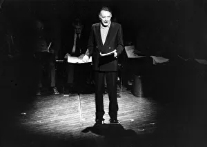 Richard Burton at play reading at Duke of Yorks Theatre London - February 1982