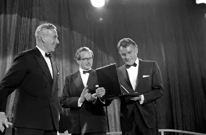 Richard Burton seen here receiving best actor award from Lord Mountbatten. April 1967