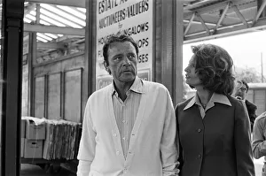Richard Burton and Sophia Loren pictured at Brockenhurst Railway station where they are