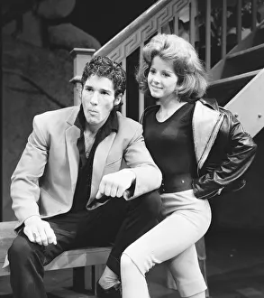 Richard Gere as Danny and Stacey Gregg as Sandi seen here in rehearsal for the musical
