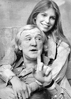 Richard Harris smiling with Ann Turkel during interview - January 1977 19 / 01 / 1977