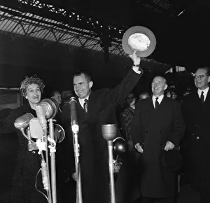 United States Of America Prints: Richard Nixon, Vice President of the United States at Victoria Station, London