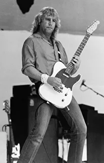 Rick Parfitt of Status Quo at Live Aid Concert 1985 Wembley Stadium