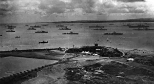 Fleet Prints: Riding at Anchor - and awaiting the Queen. 15 June 53. Photo shows