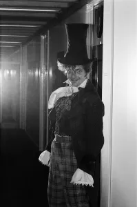 Rik Mayall, dressed for his role in The Government Inspector