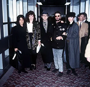 Ringo Starr formerly of the Beatles with Barbara Bach Elton John and Renate