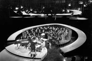 Equipment Prints: Ringo Starr, Spike Milligan, Lulu and Dudley Moore rehearse Christmas Show