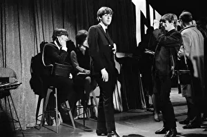 Pictures Prints: Ringo Starr taking pictures of Paul McCartney smoking in New York during the first