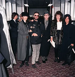 Ringo Starr with wife Barbara Bach and Elton John and wife Renata John at LAP