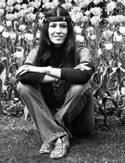 Hippy Collection: Rita Coolidge, in Regents Park, London, 5th May 1971