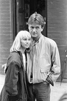 Images Dated 11th July 1987: Rita Tushingham and Bryan Murray seen here during a break in filming the BBC the comedy