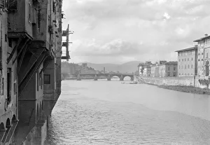 00187 Prints: The River Arno seen here as it flows the Northern Italian city of Florence