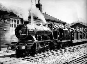 The River Esk locomotive on the Ravenglass and Eskdale Railway on 26th May 1976