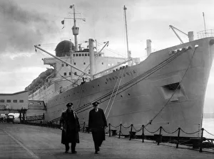 Cunard Prints: RMS Ivernia, ocean liner, built in 1955 by John Brown & Company in Clydebank