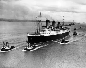 RMS Queen Mary, ocean liner that sailed primarily in the North Atlantic Ocean from 1936