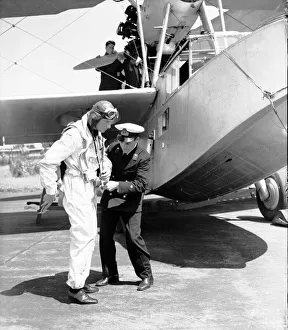 Conflicts Prints: RNAS Lee on Solent HMS Daldalus Fleet Air Arm A flight suit is checked before a