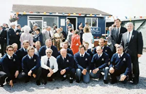 Crew Prints: RNLI Barry Lifeboat crew and guests at the new Jackson Bay station