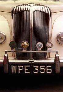 Convertible Prints: Road Record December 1998 Bernier cream Daimler 1955 WPE 356