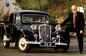 Vehicles And Transport Prints: ROAD RECORD SUPPLEMENT JANUARY 1998 BRIAN HALL WITH OLD CITROEN CAR