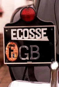 Number Plates Prints: Road Record Supplement Old Citroen Car Number Plate Ecosse GB January 1998