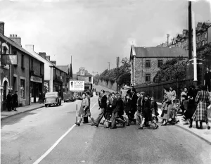 00180 Prints: Road Safety - Lollipop Man / Woman - A new road crossing for children at Aberavon