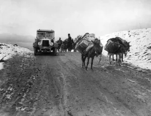 Carrying Prints: On the road to Tehran, on the tops of Aveh Pass (Name TBC), Circa 1926