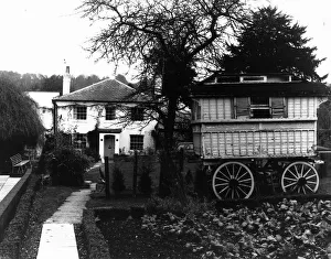 00029 Prints: Roald Dahl writer author house with garden and gipsy caravan converted by him as a