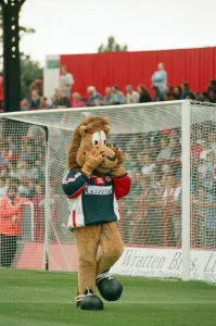 01106 Prints: Roary, the Boro Lion mascot, makes his debut at Ayresome Park at a Charity Gala Day