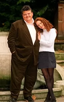 Images Dated 10th October 1995: Robbie Coltrane actor and Geraldine Somerville actress promoting the new TV series of