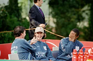 English Prints: Robbie Fowler, Steve McManaman and Paul Ince on International duty with England