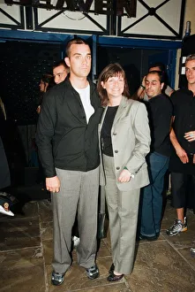 Robbie Williams & sister Sally Symonds pictured together at Heaven nightclub in London