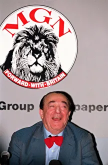 ROBERT MAXWELL AT MIRROR GROUP NEWSPAPERS PRESS CONFERENCE - 1991