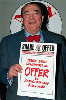 ROBERT MAXWELL AT MIRROR GROUP NEWSPAPERS PRESS CONFERENCE - 1991