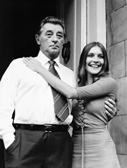 Robert Mitchum Actor and Judy Buxton Actress on the set of the re make of the Film